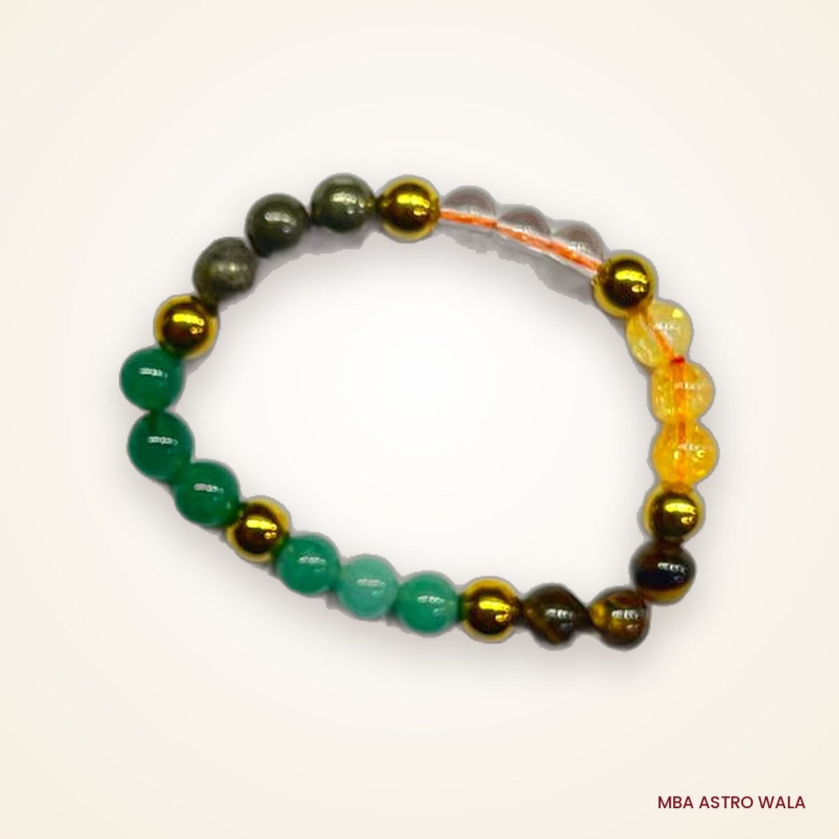 Money Magnet Bracelet - Pyrite, Citrine, Tiger Eye, Green Aventurine, Clear Quartz 8mm beads