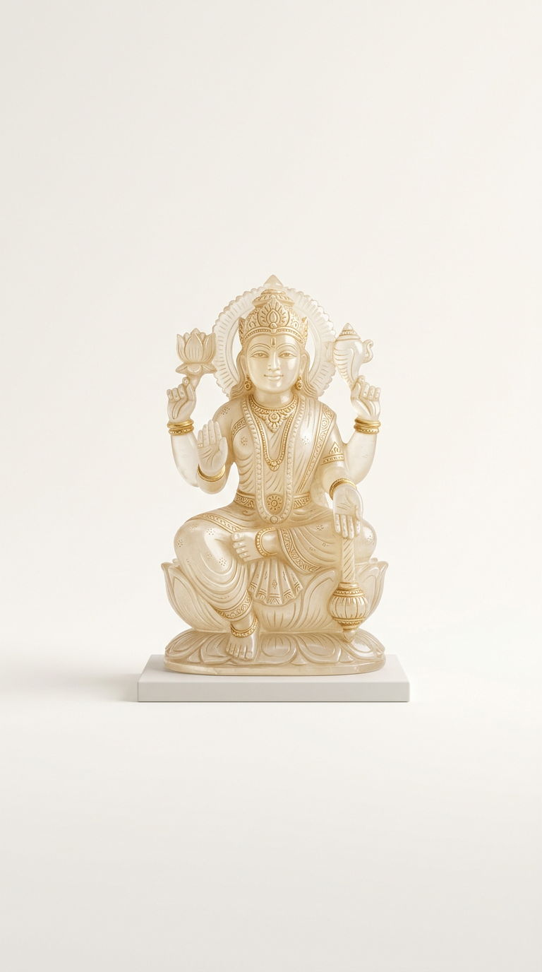 Ivory-hued crystal spiritual murti