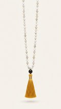 Gemstone Mala Necklace in Moonstone