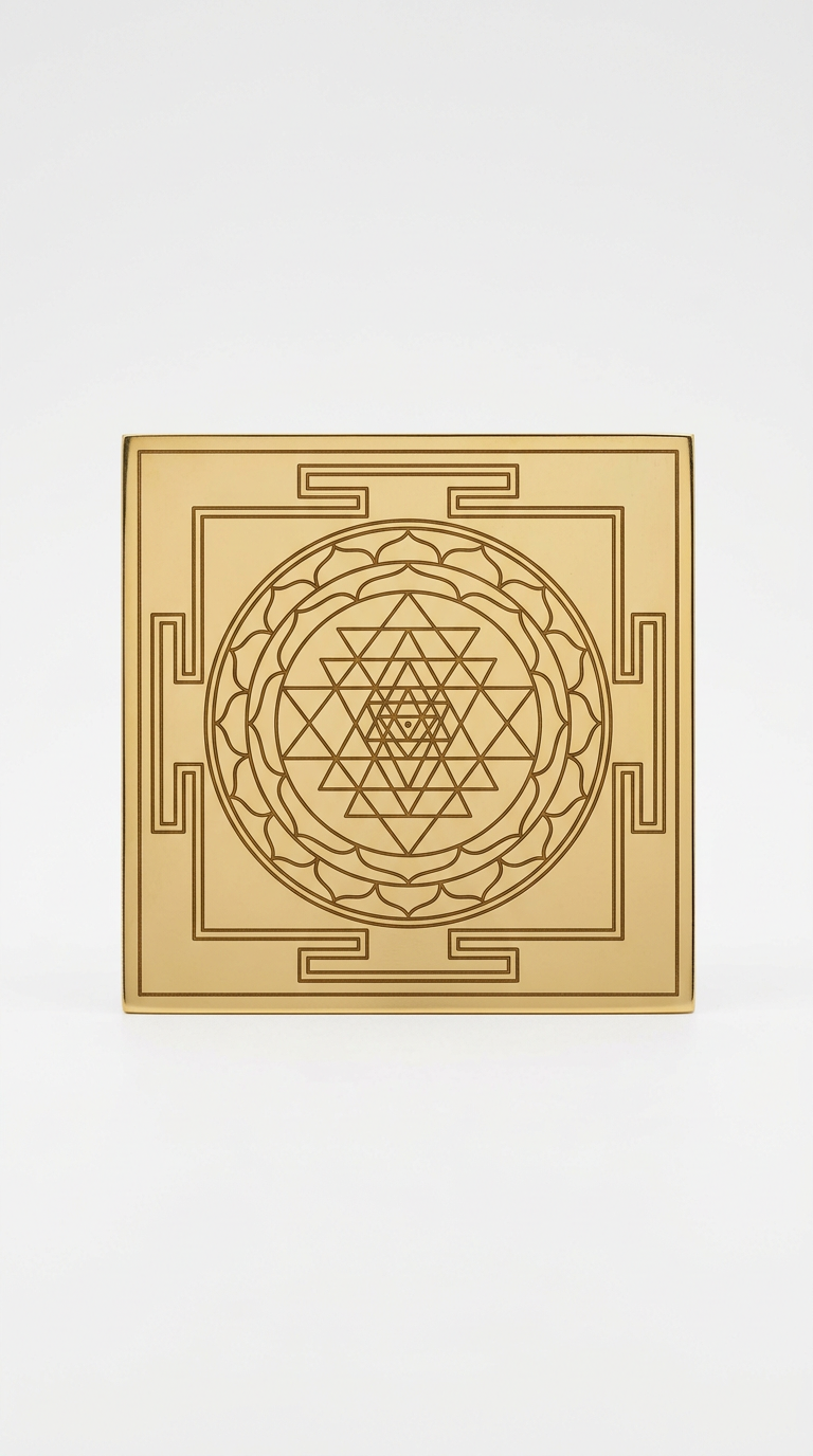 Gold-plated Vaastu yantra plaque