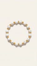 White and Gold Rudraksha Bracelet